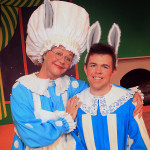 Wendy Eaton as The Old Lady and Nick Knipe as The Bunny in The Rose Theater's production of GOODNIGHT MOON, running Sept. 2-18, 2016.