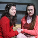 Sophie Williams as Anne Frank and Belle Rangel as Margot Frank in THE DIARY OF ANNE FRANK at The Rose Theater