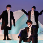 The Rose Theater's world premiere production of PENGUIN PROBLEMS, featuring: Ben Adams as Bob, Jessica Burrill Logue as Louise and Malik Fortner as Mortimer.
