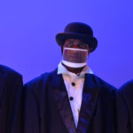 The Rose Theater's world premiere production of PENGUIN PROBLEMS, featuring: Ben Adams as Bob, Malik Fortner as Mortimer, Jessica Burrill Logue as Louise
