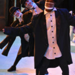 The Rose Theater's world premiere production of PENGUIN PROBLEMS, featuring: Malik Fortner as Mortimer, Ben Adams as Bob, and Jessica Burrill Logue as Louise.
