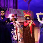 Leanne Hill Carlson as Maleficient, Zhomontee Watson as Cruella De Vil, Joshua Orsi as Jafar and Bailey Carlson as Evil Queen Grimhilde in The Rose Theater's production of Disney's Descendants
