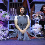 Sabori Cervantes as the Raccoon, Zoella Sneed as Ella, and Jessica Burrill-Logue as the Fox in The Rose Theater's production of Rodgers & Hammerstein's CINDERELLA