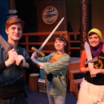 Derek Penner as Percy Jackson, Maddie Smith as Annabeth and Otto Fox as Grover in The Rose Theater's production of THE LIGHTNING THIEF, playing Jan. 20 - Feb. 5, 2023.
