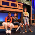 Otto Fox as Grover, Maddie Smith as Annabeth and Derek Penner as Percy Jackson in The Rose Theater's production of THE LIGHTNING THIEF, playing Jan. 20 - Feb. 5, 2023.