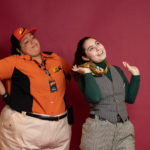 Carina DuMarce as Delivery Person and Rachel Smart as Wolfgang in The Rose Theater's production of RED RIDING HOOD, playing March 22 - April 7, 2024.