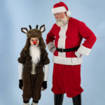 Martin Prieto and Patrick Wolfe as Santa Claus in The Rose Theater's production of RUDOLPH THE RED-NOSED REINDEER, playing December 1 - 23, 2023.