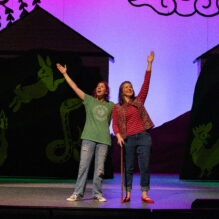 THE GREAT RACE at The Rose Theater, featuring Audrey Billings as Mama Yim and Roz Parr as Kit.