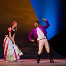 DISNEY'S FROZEN at The Rose Theater, playing June 6-28, featuring Eva Gilbreath as Anna and Wayne Hudson II as Hans.