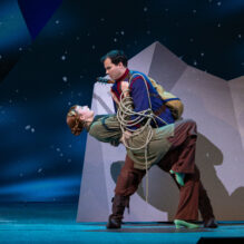 DISNEY'S FROZEN at The Rose Theater, playing June 6-28, featuring Eva Gilbreath as Anna and Jesse Wohlman as Kristoff.